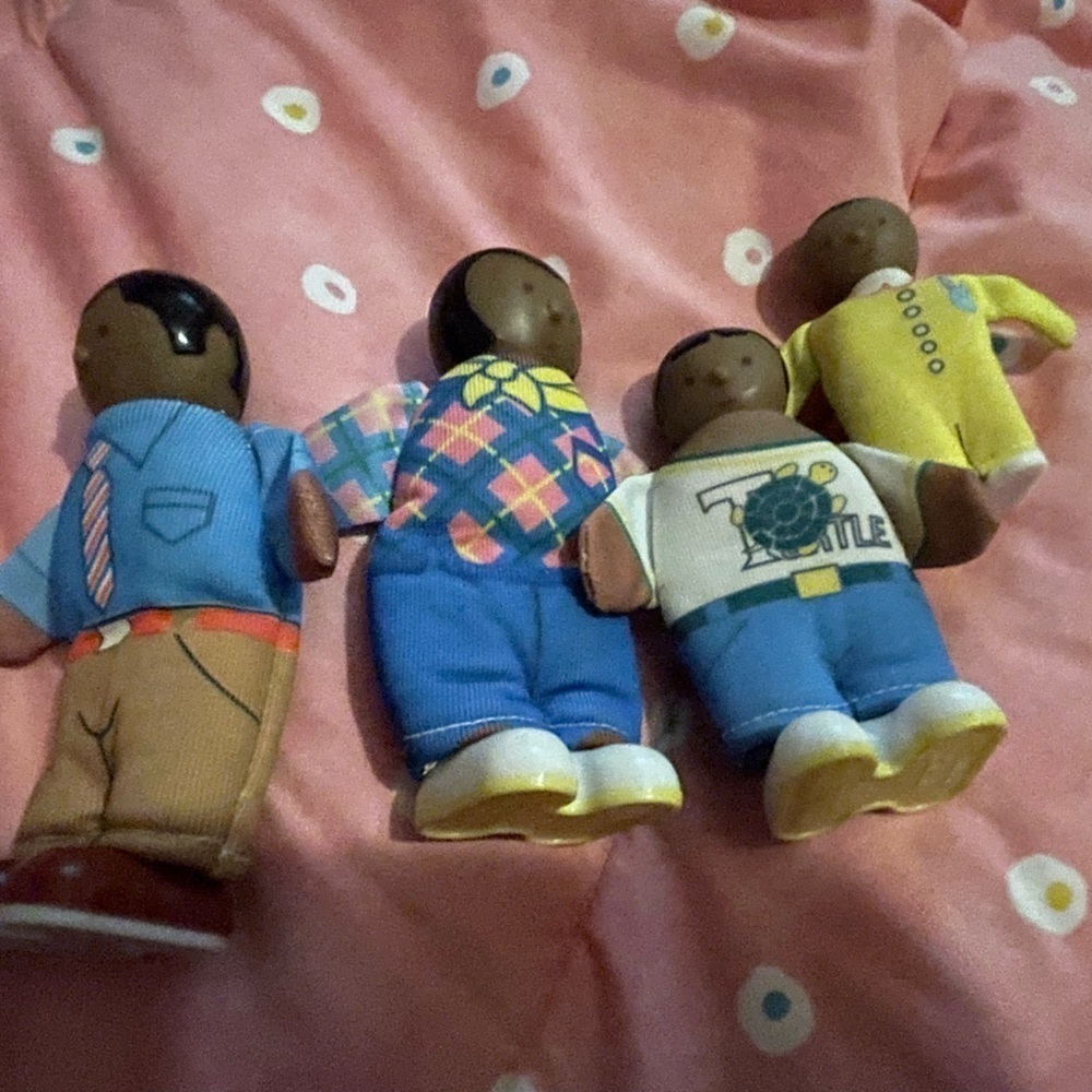 RARE HTF VINTAGE 1992 Monarch Toys Peeps People - Family Mom, Dad, And Kids